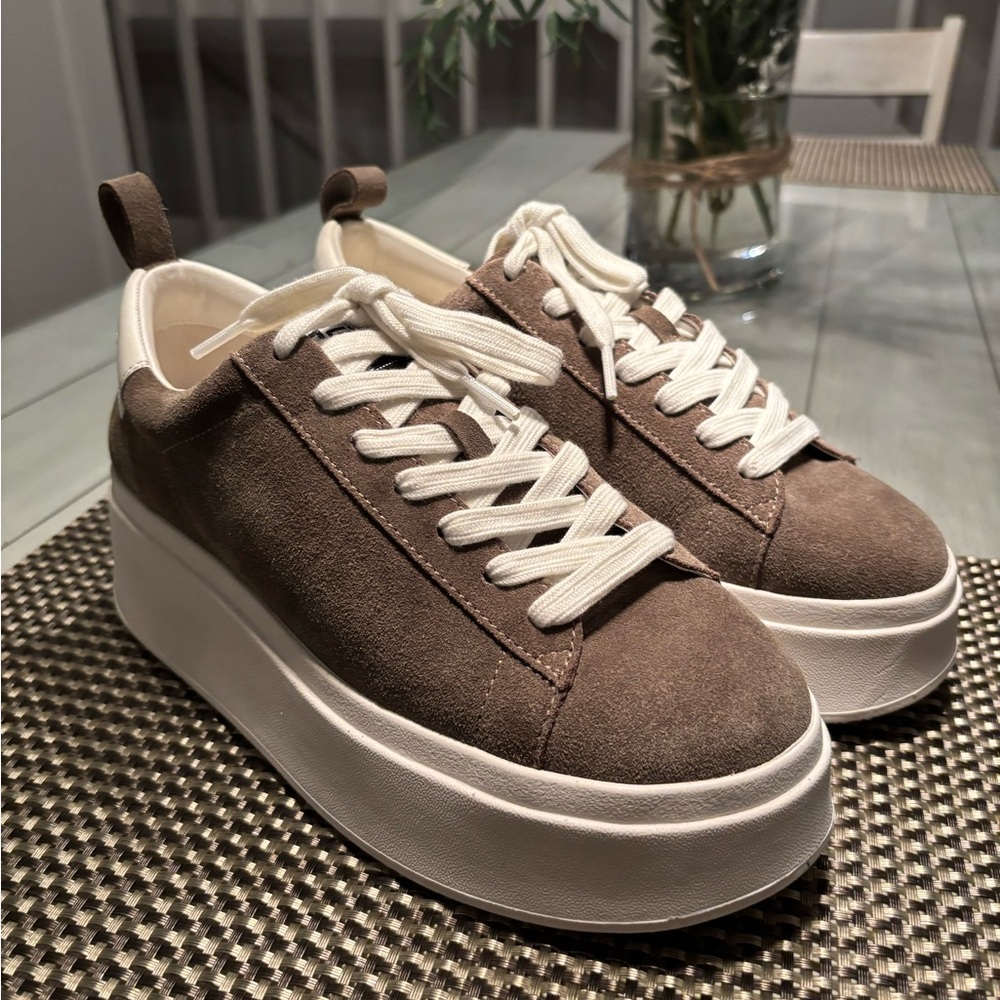 Ash Red and White Star Sneakers